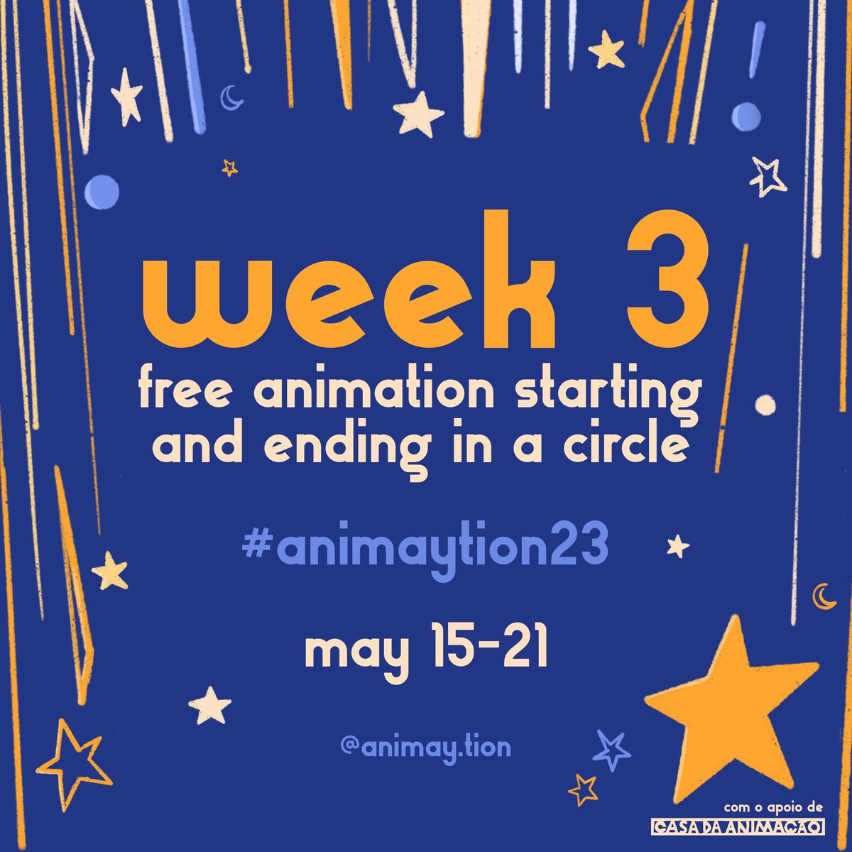 animay_tion's tweet photo. We're kicking off the third week of #ANIMAYTION23!

And this challenge might seem a bit weirder :alien: 

The goal is for you to start your animation in a circle and finish it in one too! Go to our link tree to get the circle template! ☄️ https://t.co/ovz21U4aao