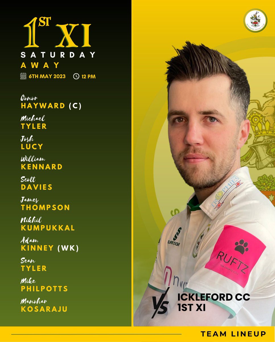 Stevenage_CC's tweet photo. We’re manifesting dry weather this weekend as @herts_league is back!

1s vs @IcklefordTigers 1st XI (a)
2s vs @BroxbourneCC 2nd XI (h)
3s vs @PottersBarCC 3rd XI (h)
4s vs @LondonColneyCC 2nd XI (a)
5s vs @HertfordCC 4th XI (h)

Bar open from 12pm.

Come and support the boys! https://t.co/V53kgx3sgl