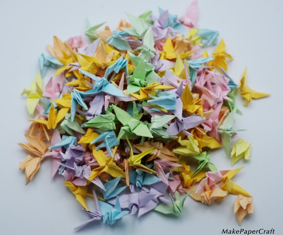 Origamipolly's tweet photo. 100 Origami Paper Crane Mixed Color Origami https://t.co/74hH4Svups #mixedcolor #origamipapercrane #origamicrane #birthdaygift @etsymktgtool https://t.co/83Goytyiuh