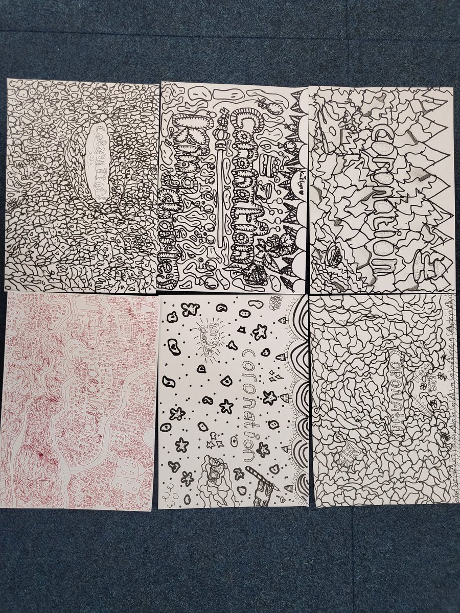 Mryenglish's tweet photo. Class mural and art pieces based on @DaveDraws_ to celebrate the kings coronation! #secondbestdoodleartistintheworld https://t.co/8NKfuPzHEG