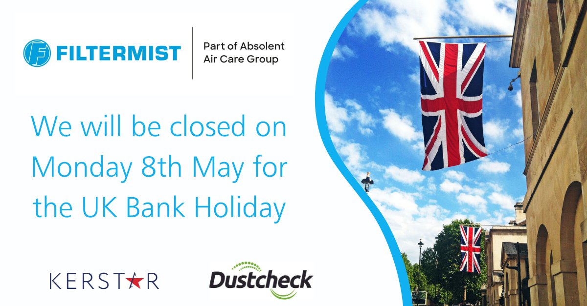 DustcheckDust's tweet photo. We will be closed on Monday 8th May for the UK Bank Holiday. https://t.co/uH9VP8aeog