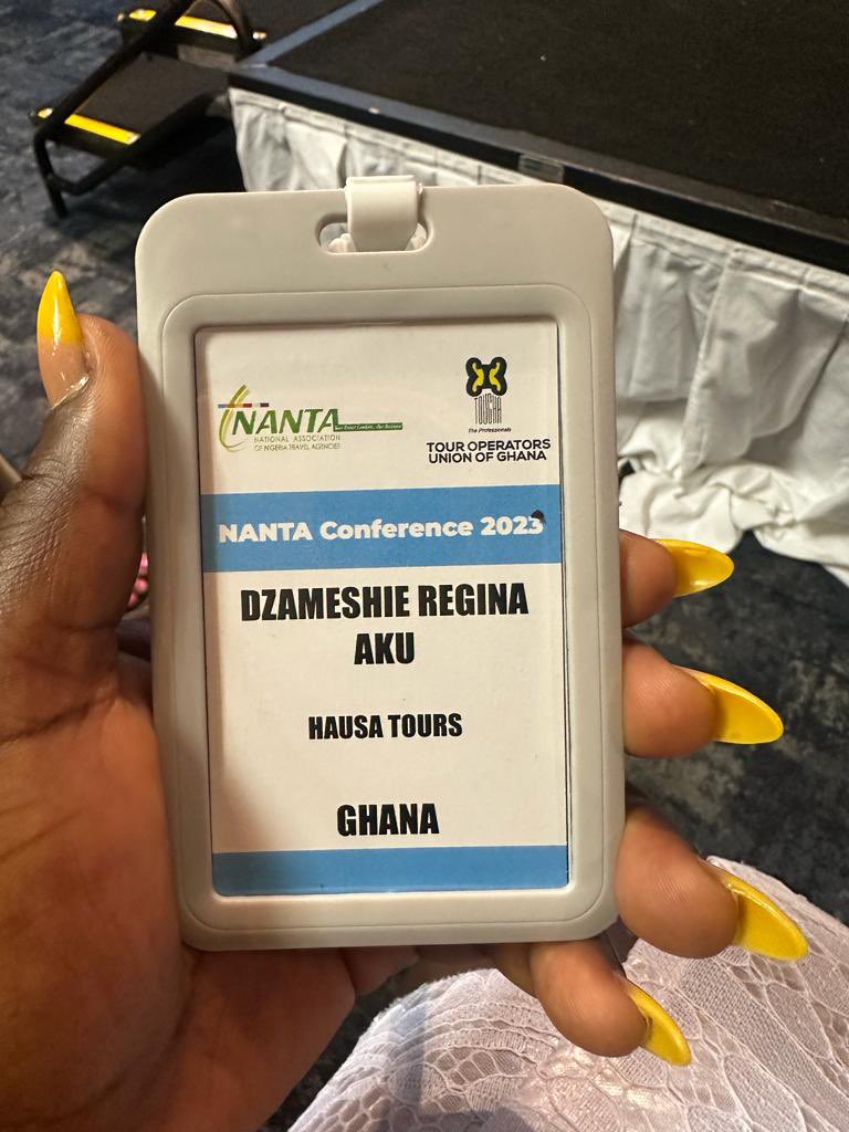 HausaTours's tweet photo. Highlights from the maiden NANTA Conference in partnership with @tougha2020. Travel agents and tour operators from Nigeria and Ghana have gathered to discuss intra-Africa travel. Regina Aku Dzameshie is representing Hausa Tours. 🇬🇭🇳🇬🌍

#thewaytogo #oneafrica https://t.co/3yZM9Zhd14