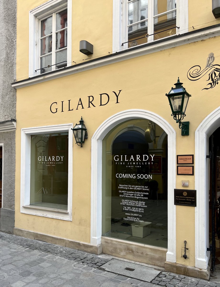 DavidGilardy's tweet photo. Es ist offiziell und jetzt steht es auch dran! Wir eröffnen im Juni 2023 den ersten GILARDY Store in der München Innenstadt in der Pfisterstraße 6, Nähe Platzl (ehem. Schuhbeck) #gilardy #juwelier #juwelen #goldschmiede #diamanten #verlobungsringe #trauringe #münchen #münchencity https://t.co/tniNPNA9iN