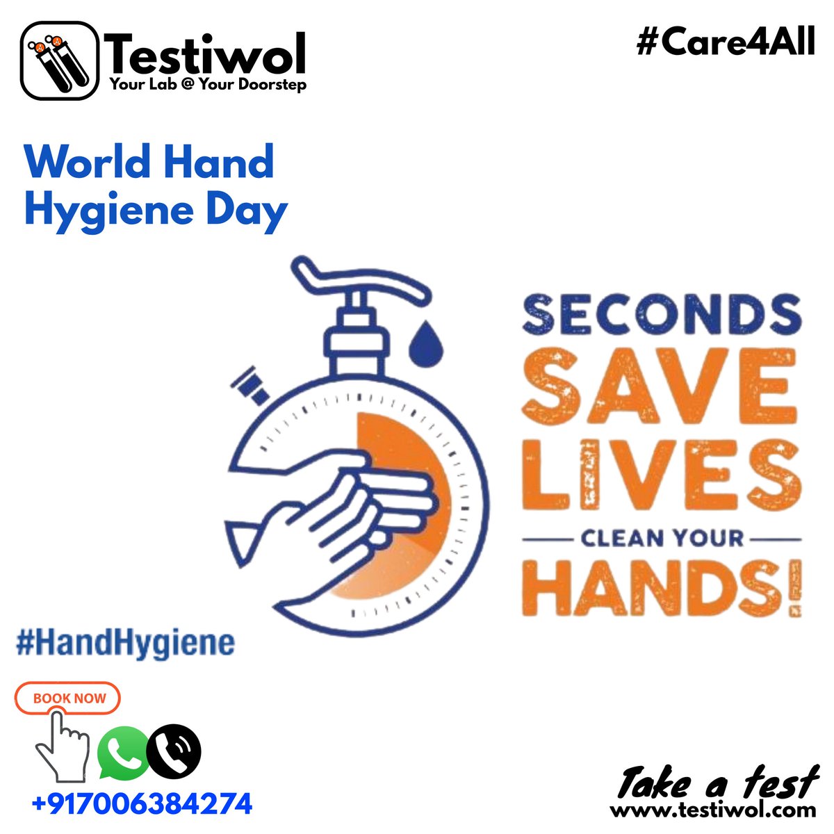 It's your hand 
To clean to protect 
Accelerate action together 
#handhygiene #handwash
#testiwol #yourlabatyourdoorstep #Health #india #care #care4all #healthylifestyle #Healthykashmir #pathologyindia #ramadan #pathologykashmir #diagnostics #diagnosticservices #diagno @testiwol