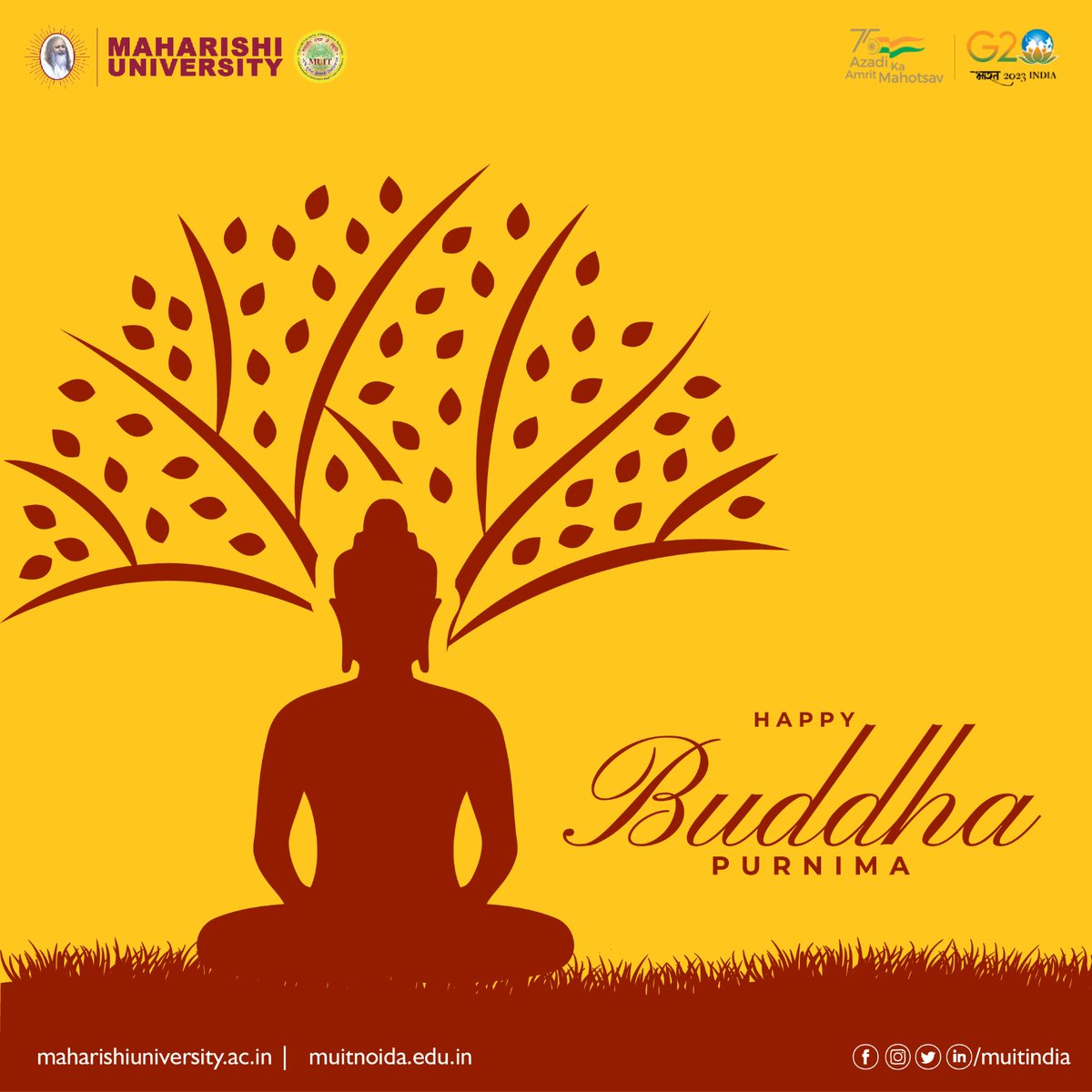 muitindia's tweet photo. On this auspicious day, may you be showered with the blessings of Buddha and may his teachings inspire you to be a source of positivity and goodness in the world. Happy Buddha Purnima!
#Budhhapurnima #knowledge #positivity #festival #MaharishiUniversity #Muitindia https://t.co/MEAreaV2eS