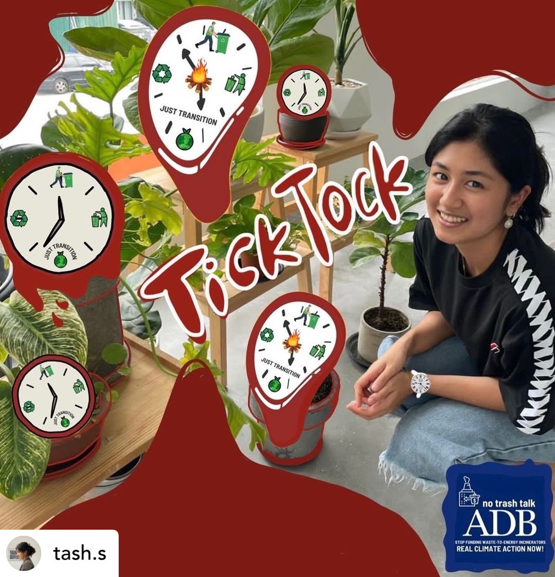 ZeroWasteAsia's tweet photo. Let's pave the way to a just, fair, and sustainable future by rejecting false solutions like waste-to-energy (WTE) incinerators.  ADB, invest in #ZeroWaste. 
#LaborDay #NoTrashTalkADB #NoTimeToWaste #ProtectionNotPollution #BurnNot #ADBAnnualMeeting #ADBIncheon https://t.co/pFCi5qkqg5