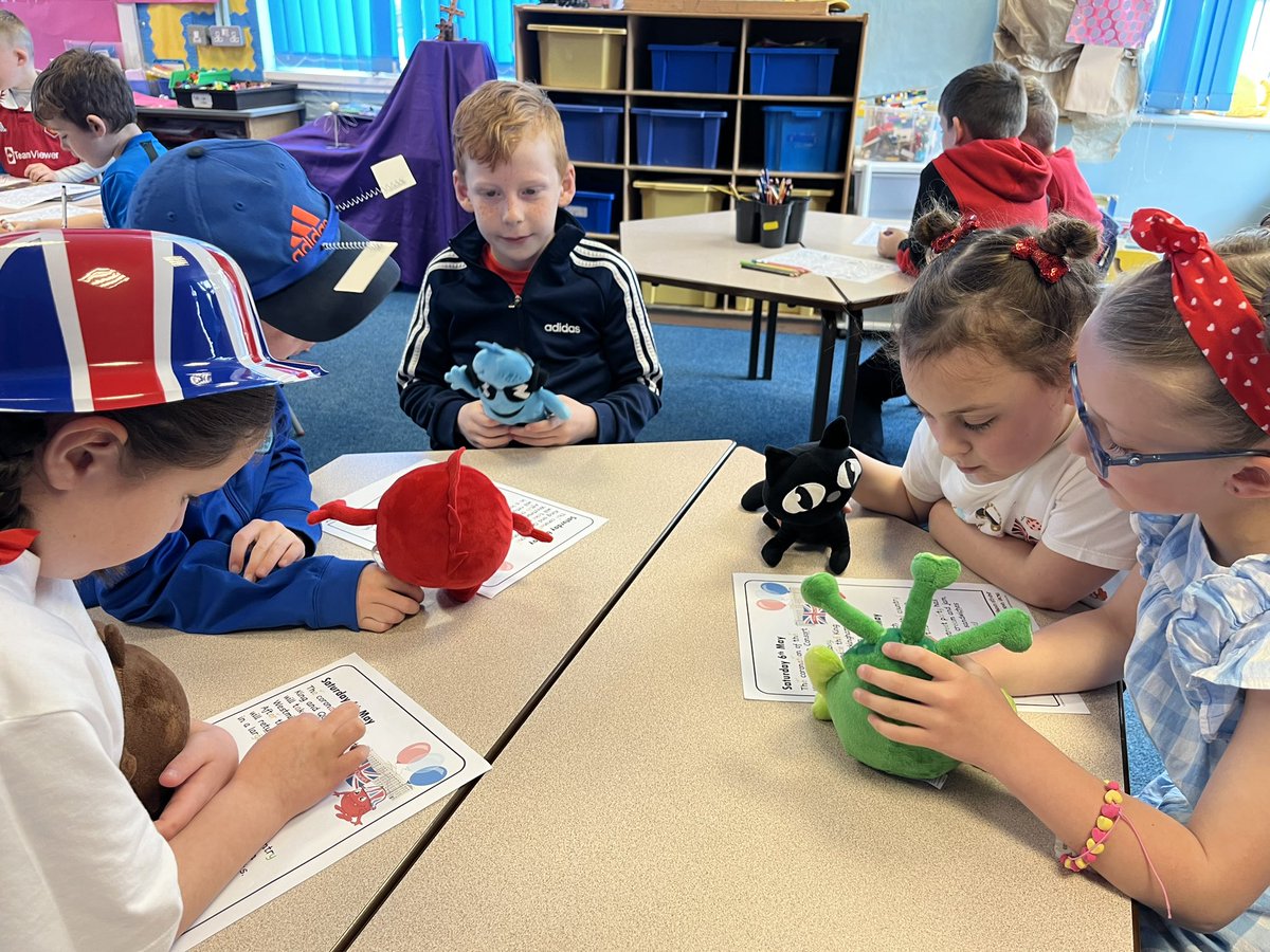 MonsterPhonics's tweet photo. The children at St Oswalds are using our coronation activity pack to do some amazing guided reading π and learn all about the #kingscoronation ! They are also using our friendly #phoneme toys to support their reading π
#education #reading #decoding #colourcodedlearning https://t.co/slfG2icrv5