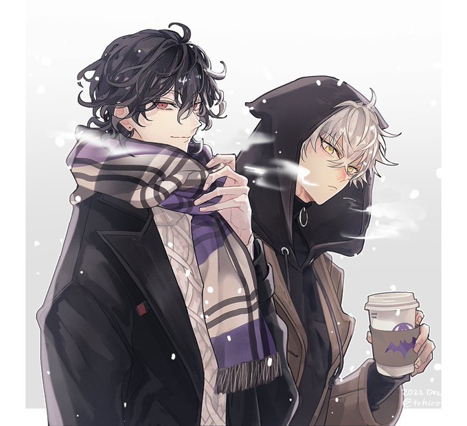 「closed mouth purple scarf」 illustration images(Latest)