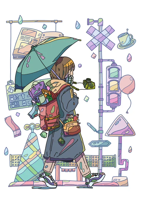 #ゴールデンウィークSNS展覧会2023 #GW創作クラスタフォロー祭り  色彩豊かなイラスト描いてます ぜひプロフィールも覗いてみてください〜