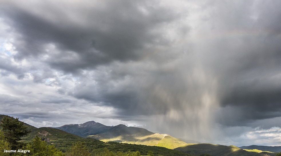 meteocat's tweet photo. #MeteoMuntanya
El pas d'un front farà que es formin xàfecs i tempestes, sobretot diumenge.
 
També es normalitzarà la temperatura i caldrà abrigar-se una mica més a muntanya.

Més detalls per planificar la vostra activitat:
👉 https://t.co/UmZvJP6C9p

@FEEC_cat @bomberscat https://t.co/5qj7ZHTzX0