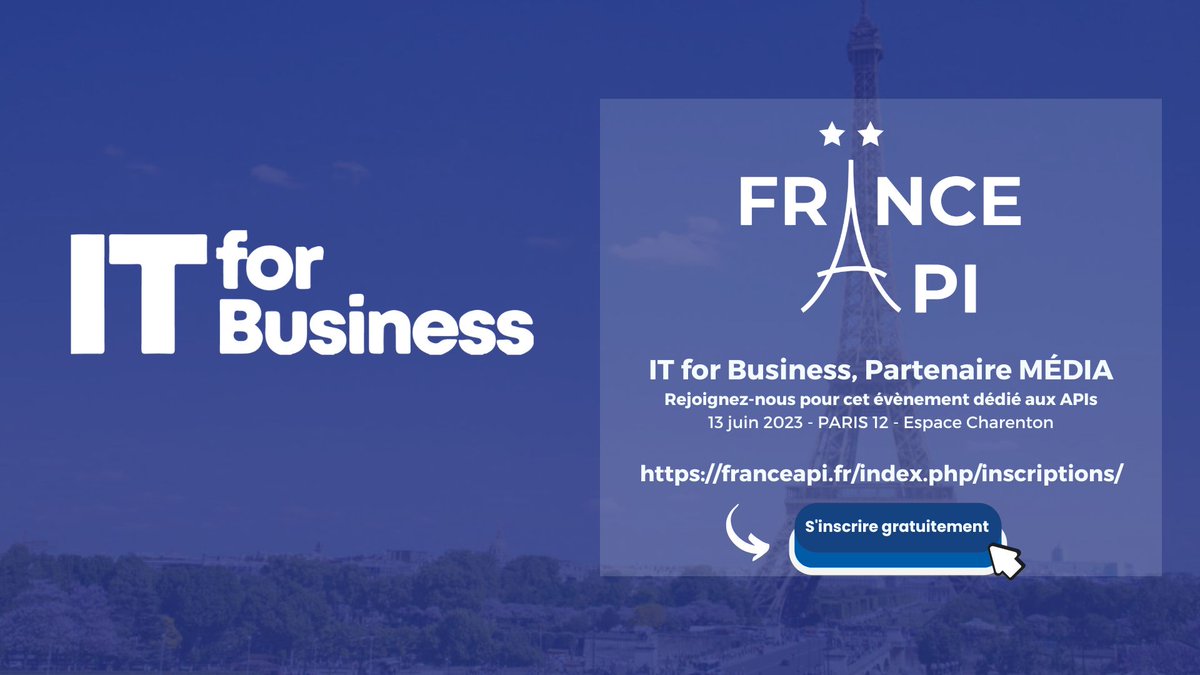 FranceApi's tweet photo. Aujourd’hui, nous sommes TRÈS fiers de vous présenter notre premier partenaire média : @itforbusiness ! 🤝📰
@itforbusiness vous aide à appréhender les nouveaux enjeux majeurs de la transformation du numérique.
Merci à vous ! 🙏

#APIs #dsi #partenaire #EVENT #franceapi https://t.co/aH9JIa3TAL