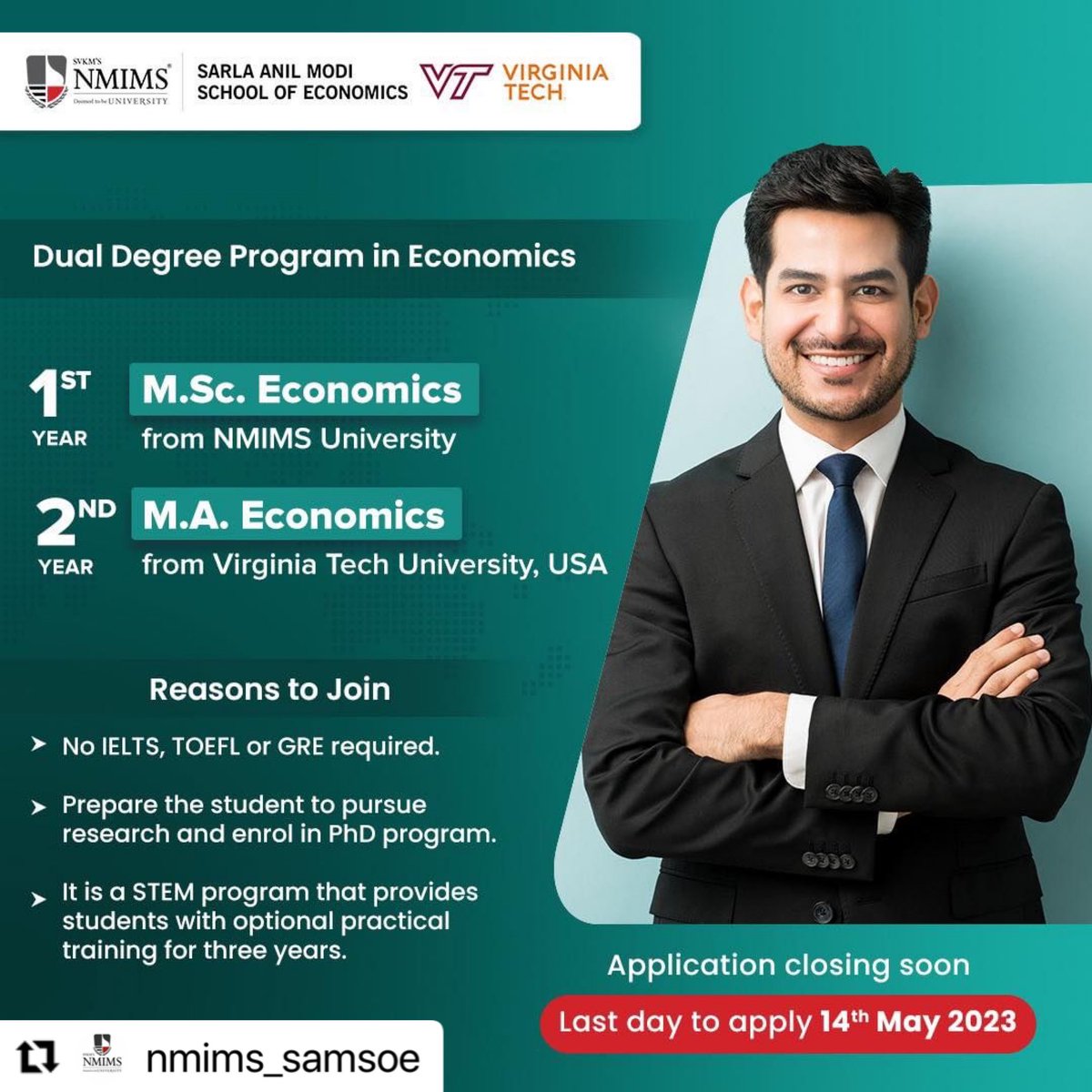 NMIMS on Twitter "Apply for the twoyear master’s program in Economics