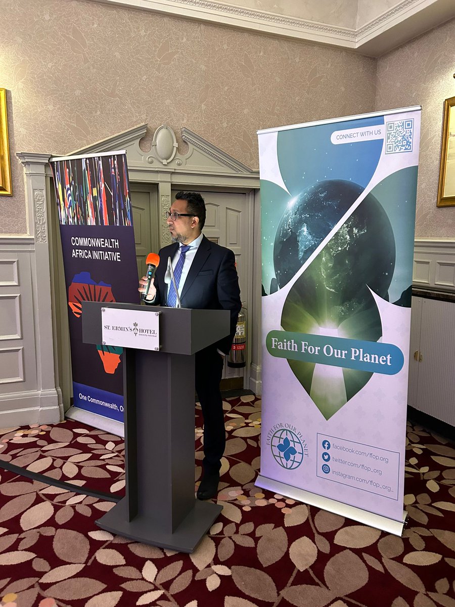 <a href="/FFOP_org/">Faith For Our Planet</a>  Advisory Board Member <a href="/NafeezAhmed/">Dr Nafeez Ahmed FRSA</a> had the opportunity to speak at the <a href="/CWAfricasummit/">Commonwealth Africa</a> Annual Gala Dinner to highlight Faith For Our Planet's various initiatives to fight climate change. 🌍