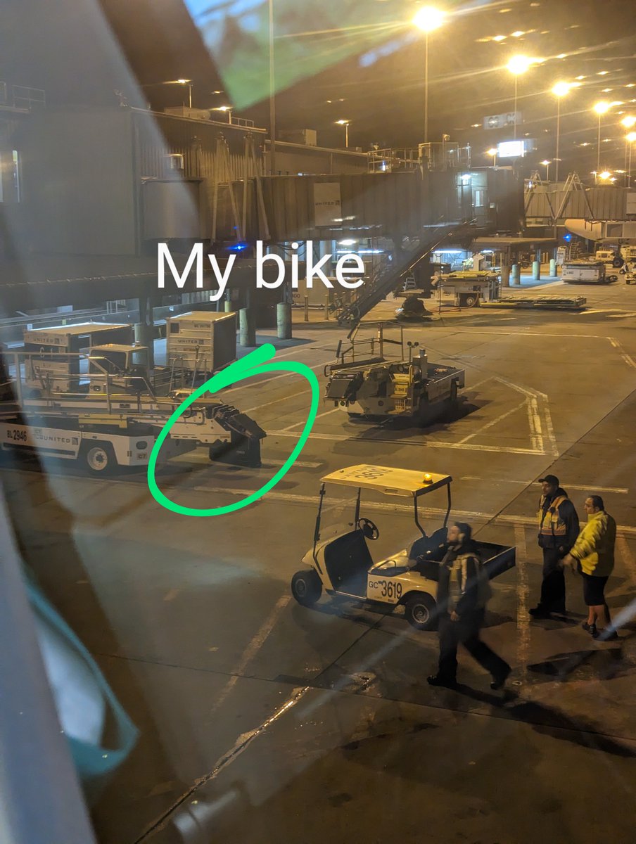 Hey <a href="/UnitedAirlines_/">United Airlines North America - Parody</a> it's frustrating to push back for your international mountain bike race while watching your bike sitting lonely while workers stand around but never load it on the plane.