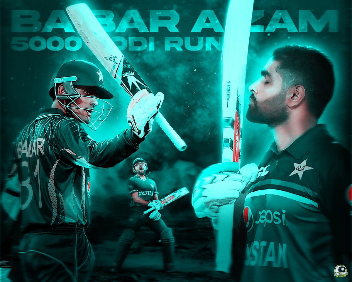 grassrootscric's tweet photo. Fastest to 5000 runs in ODI history – Another record broken by Baadshah Babar! 👑

Fastest batsmen to 5000 ODI runs (innings):

97 – Babar Azam 🇵🇰
101 – Hashim Amla 🇿🇦
114 – Viv Richards 🏝️
114 – Virat Kohli 🇮🇳
115 – David Warner 🇦🇺

#PAKvNZ | #BabarAzam𓃵