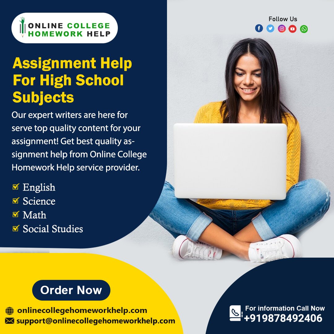 Onlinechwhelp's tweet image. Our expert writers are here for serve top quality content for your assignment! Get best quality assignment help from Online College Homework Help service provider.
Phone / Whatsapp : +91-9878492406
onlinecollegehomeworkhelp.com
#highschoolsubjects #homeworkhelp #collegehomeworkhelp