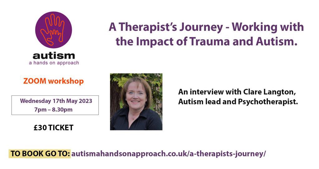 autism_handson's tweet photo. Join our NEW workshop A Therapist's Journey- Working with the Impact of Trauma and Autism on Wednesday 17th May at 7pm - 8.30 pm.
To book: https://t.co/i8kwwXLtl8
#autism #autismuk #therapistautism #autismtrauma #trauma #mentalhealth #MentalHealthAwarenessMonth #autismhealth https://t.co/K9kI5x9pqZ