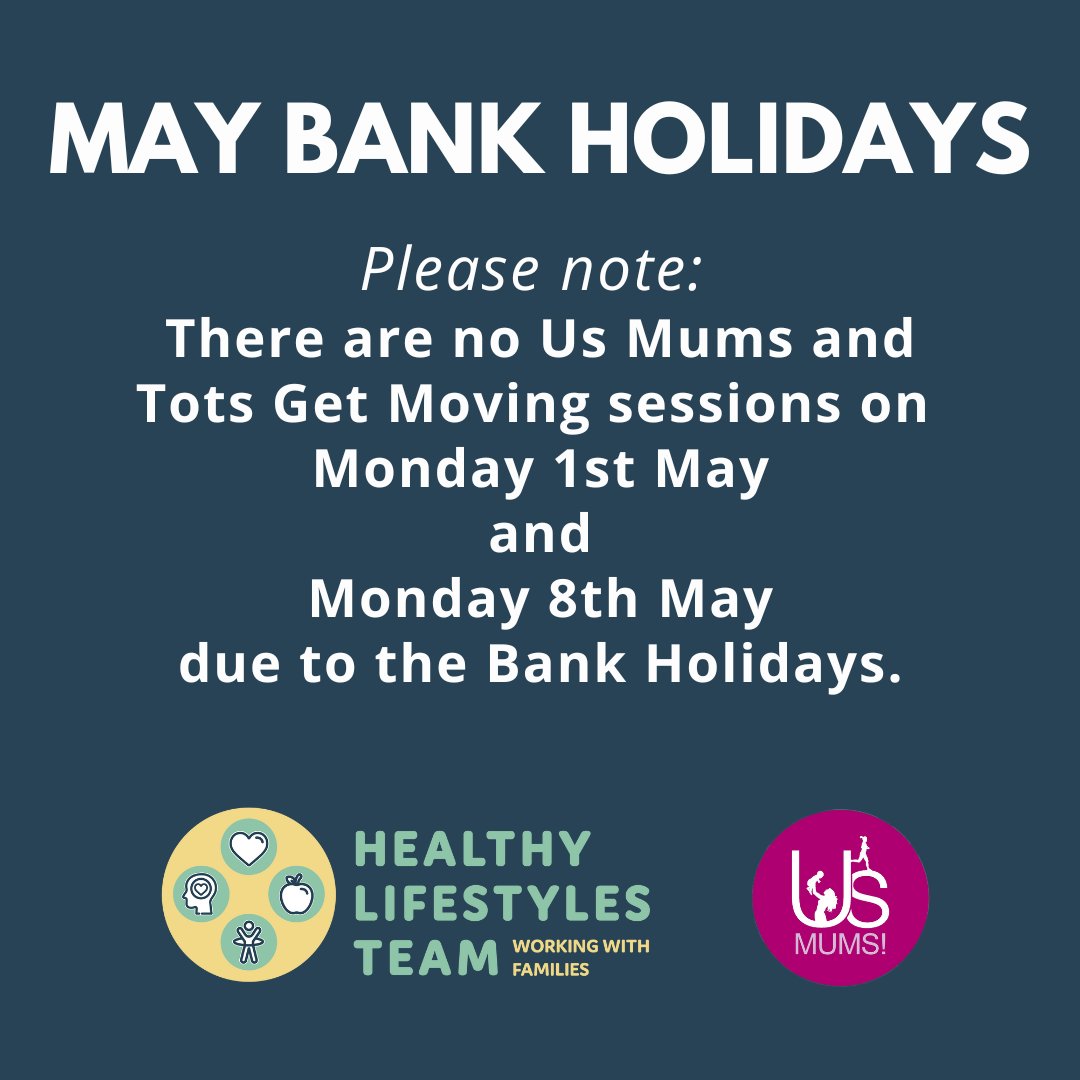 Just a reminder, there are no sessions on Monday due to the Bank Holiday. Sessions are back on Tuesday 9th May 😊