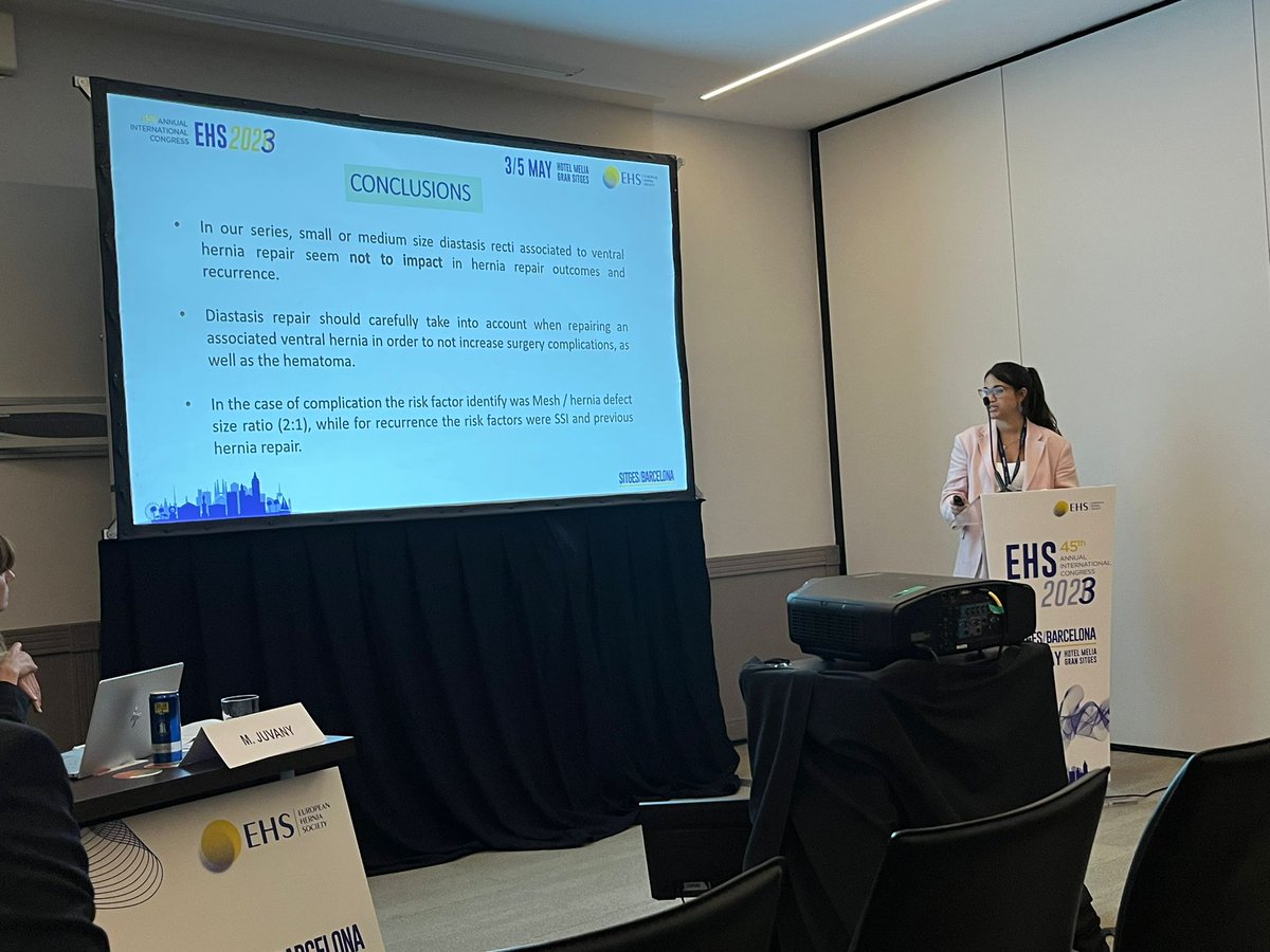 Alejandro Bravo Salva MD. PhD. FEBS/AWS. (@alexbravosalva) on Twitter photo Our PGY-2 Gemma Bosch from <a href="/hospitaldelmar/">Hospital del Mar</a> performing a brilliant presentation of our study #diastasis rectis in #ventrlahernia repair at the Europea Hernia Congress. WELL DONE!!! <a href="/BarcelonaEhs/">EHS Barcelona 2023</a> <a href="/AecPared/">Seccion Pared AEC</a> <a href="/aecirujanos/">aecirujanos</a> <a href="/Perez_Guitart_M/">Pérez-Guitart Marc</a>. Our PGY-2 Gemma Bosch from <a href="/hospitaldelmar/">Hospital del Mar</a> performing a brilliant presentation of our study #diastasis rectis in #ventrlahernia repair at the Europea Hernia Congress. WELL DONE!!! <a href="/BarcelonaEhs/">EHS Barcelona 2023</a> <a href="/AecPared/">Seccion Pared AEC</a> <a href="/aecirujanos/">aecirujanos</a> <a href="/Perez_Guitart_M/">Pérez-Guitart Marc</a>.