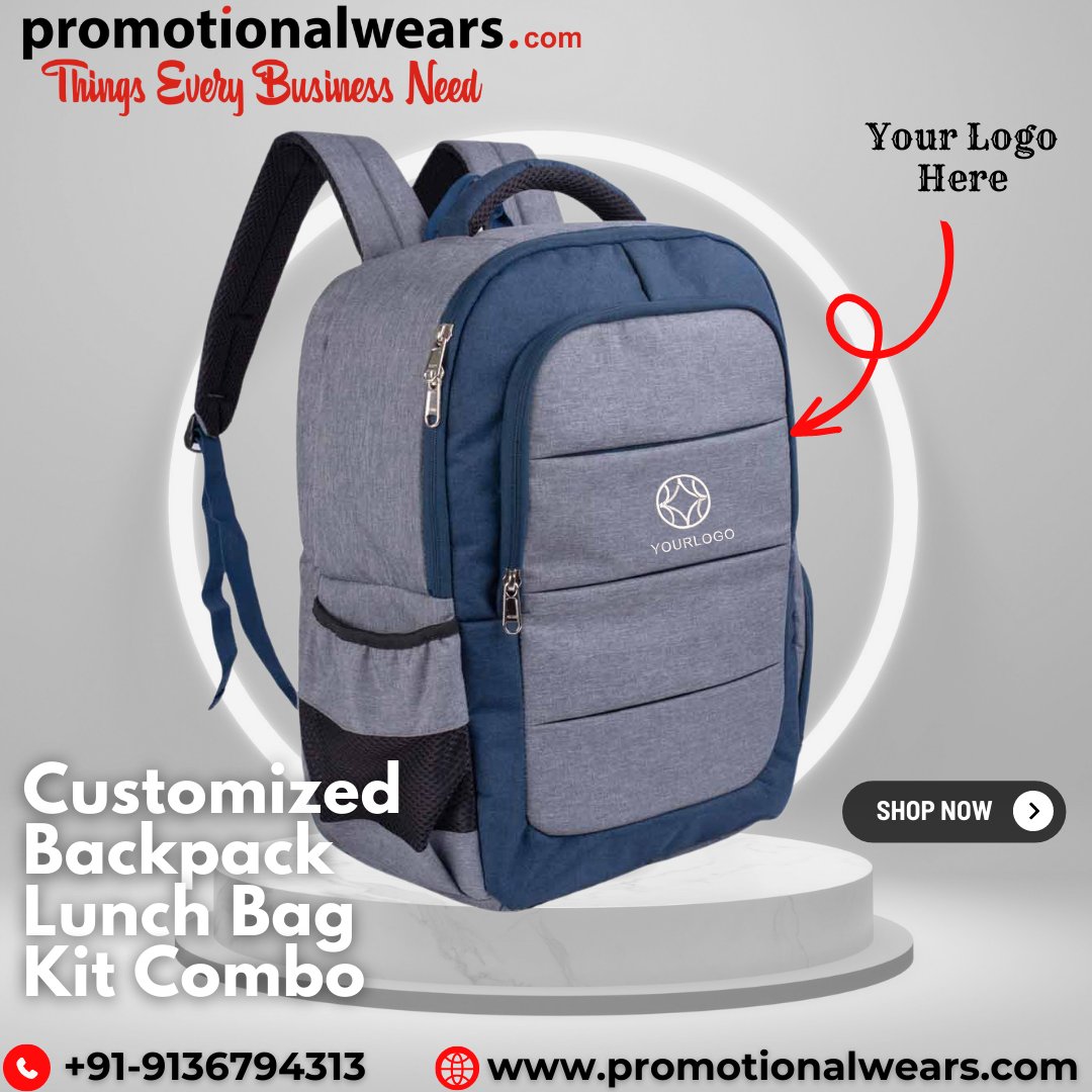 🎒🍱 Introducing Backpack Lunch Bag Kit Combo from Promotional Wears!
🤩 Add your company name and logo for a personalized touch.
🛒 Shop online at promotionalwears.com/backpack-lunch…
#personalizedgifts #brandedmerchandise #travelessentials