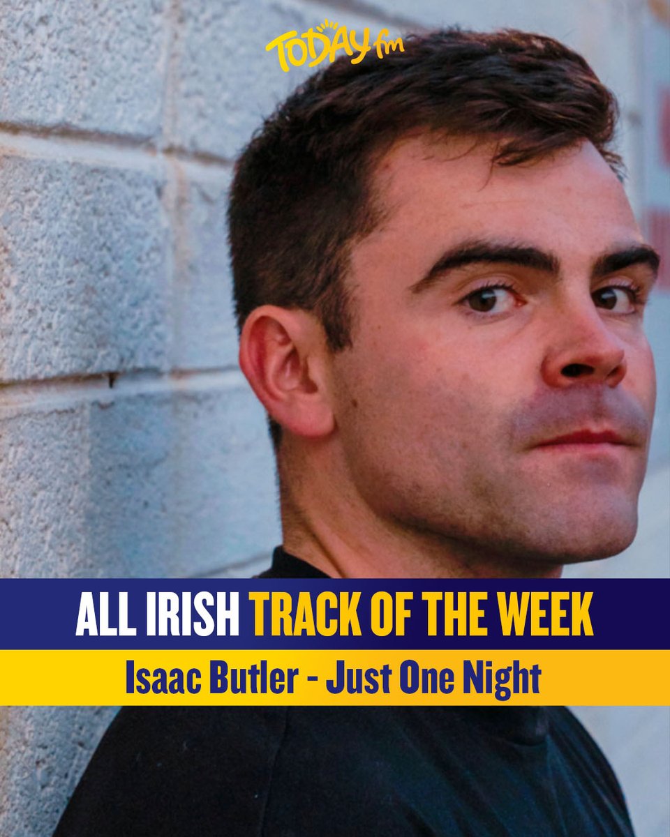 TodayFM's tweet photo. If you do one thing this weekend - listen to this tune 🎶

'Just One Night' by Isaac Butler is the Today FM All Irish Track Of The Week 🇮🇪

For all the best new Irish music first, tune in to All Irish on Today FM with @clairebeck1052 every Sunday at 8am! 📻💛 https://t.co/PhCeURe4lm