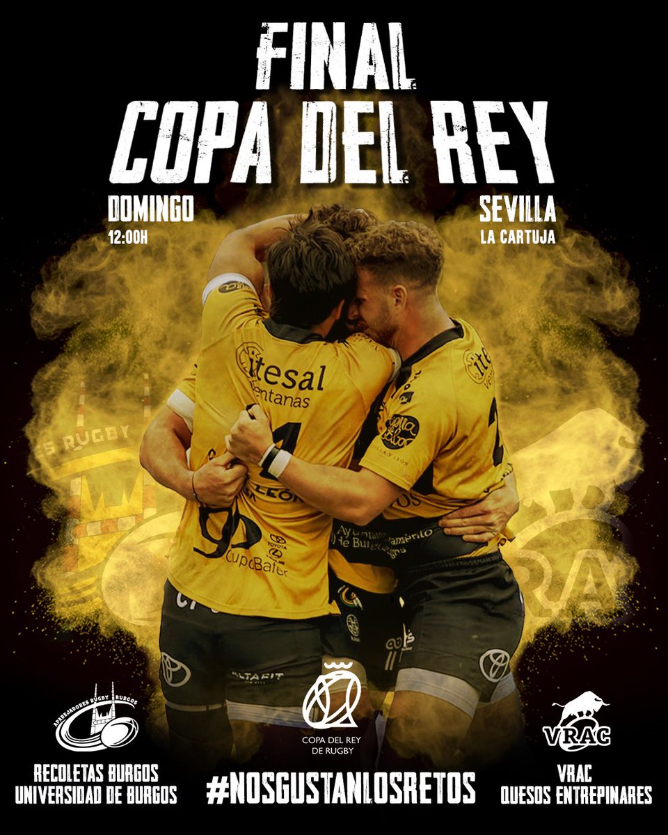 Nos vamos a por la #CopaRugby23 
💛🖤💛
📺 7 de <a href="/cyltv/">CyLTV</a> / <a href="/teledeporte/">Teledeporte</a>
#NOSGUSTANLOSRETOS