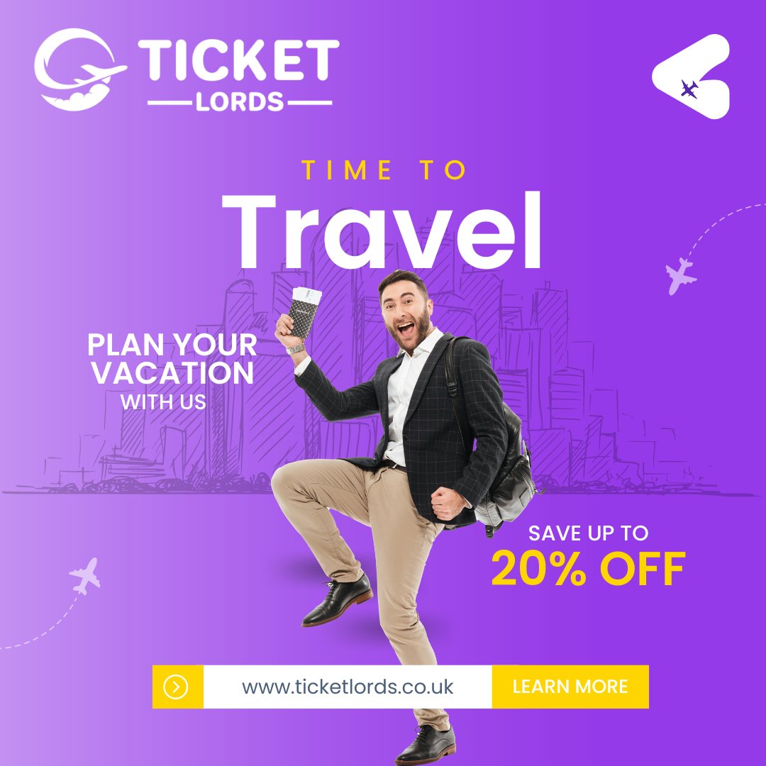 ticketlordsuk's tweet photo. Want to explore new destinations without spending a fortune? Our cheap flight tickets make it possible. You can book now and make your travel dreams a reality.
For a Flight search, visit https://t.co/fFs4kF9ly9 or call 02039297616.
#ticketlordsuk #FlightsFromUk #cheapflights https://t.co/62tXNjwpe9
