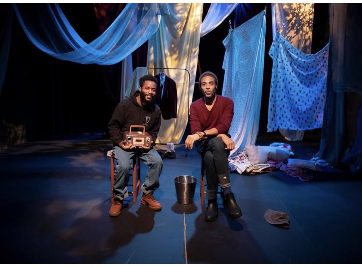 Congrats to Director Basil Rodericks (on right), pictured here with Writer/Performer David Glover. "The Wanderer" is one of three short plays featured at The Chain this weekend - opening tonight! 📸: Ameera Briggs. @chaintheatrenyc <a href="/FACEITFOTO/">Basil Rodericks</a>