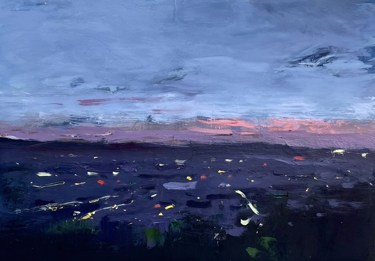 A blink

cardboard, oil