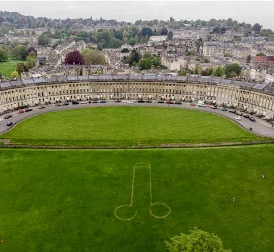 MikeSington's tweet image. Stiff upper lip. Pranksters mow giant penis into lawn at King Charles coronation celebration site.