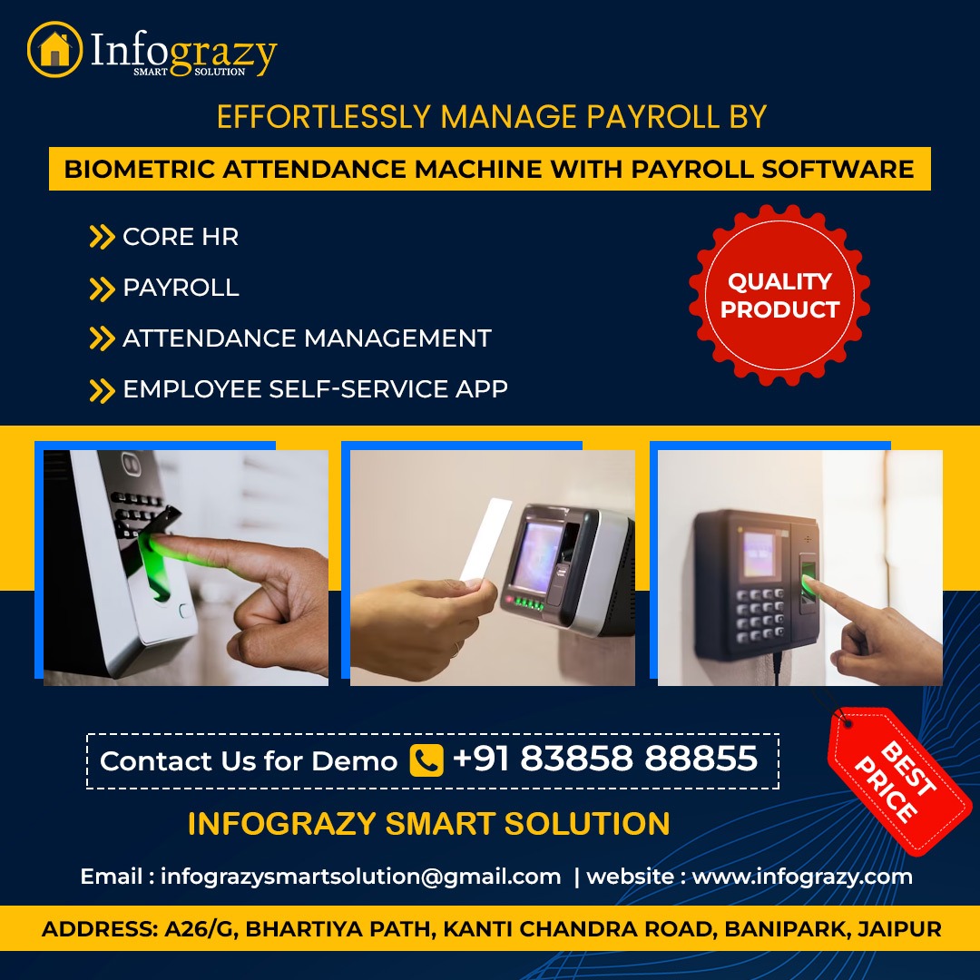 infograzy's tweet photo. Efficiently manage your business with our #biometricattendancemachine & #payrollsoftware. Say goodbye to manual data entry & embrace streamlined #payrollmanagement
Connect👇
+918385888855
Infograzysmartsolution@gmail.com
https://t.co/FxE7Kn9xrw #infograzysmartsolution https://t.co/hhjwKtAEmY