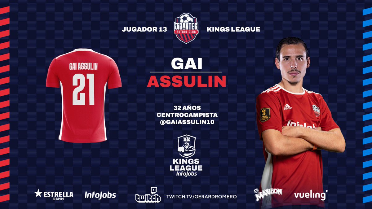 ✍️ ¡¡¡GAI ASSULIN, FICHADO!!!

💪 El delantero israelí, formado en la cantera del Barça, será nuestro jugador 13 para el inicio del segundo split de la Kings League Infojobs.

🤩 Ganas de verte brillar en el Cupra Arena.