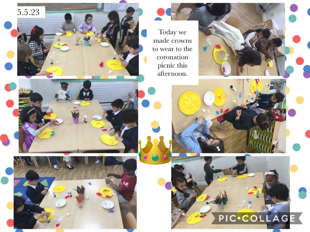 Today we made crowns to wear to the coronation picnic this afternoon 👑 🇬🇧 🤴 🧁 #smithdownextra