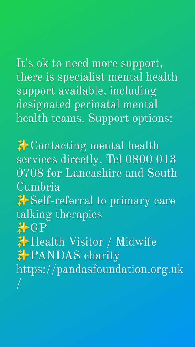 SarahHicksonOT's tweet photo. It's #MaternalMentalHealthAwarenessWeek and I couldn't let this week pass by without sharing my own experiences and thoughts and an #OccupationalTherapist and new mother 💚 @LSCFT_OTs https://t.co/YfkaA8pPdp