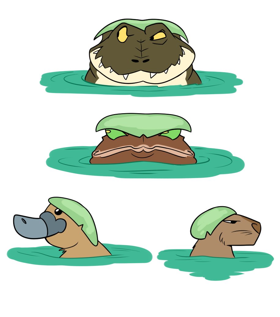 schwanimation's tweet photo. Swamp critters
(Concept doodles for the last #schweekly) https://t.co/4SPBzyL7Ia