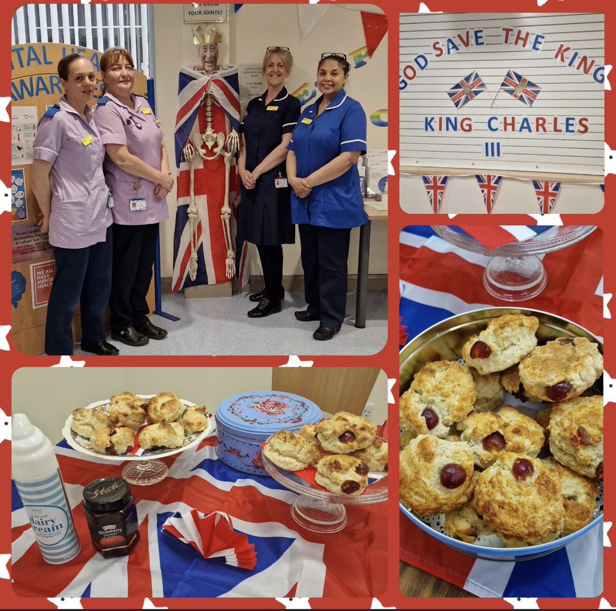 han_tabernacle's tweet photo. 🇬🇧Coronation celebrations in Pre-Op today for patients &amp; staff 💙❤️🤍 @BuryCO_NHS https://t.co/LounUCxqFO