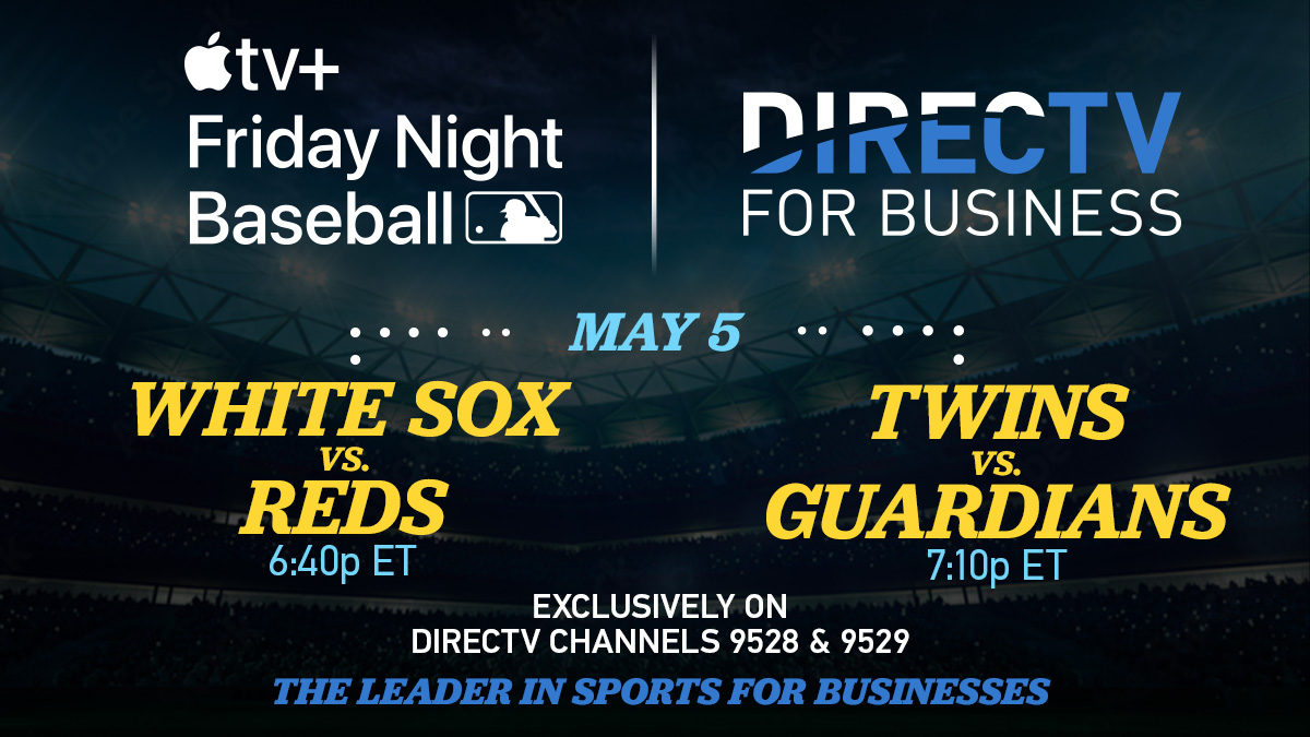 There's plenty of National &amp; American League Central Division baseball to go around tonight!⚾️  Businesses like yours from coast-to-coast can enjoy White Sox vs Reds at 6:40p ET, then Twins vs. Guardians at 7:10p ET, exclusively on #DIRECTVFORBUSINESS channels 9528-9529!