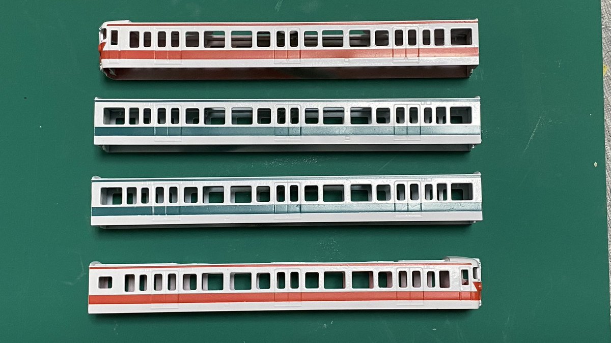 前からチラチラ見せてましたが、113系？のフチK11編成を製作いたしまし