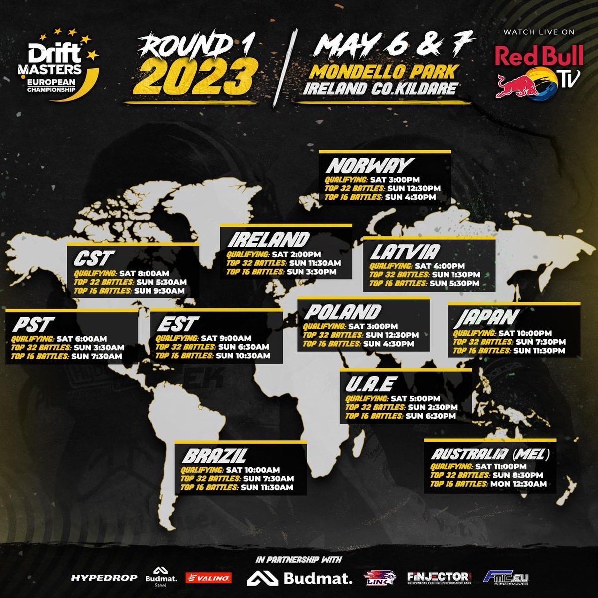 VALINOTIRES's tweet image. DRIFT MASTERS  (DMEC) Rd.1
予選 日本時間、土曜日22時スタート
ベスト32は日本時間、日曜日19:30スタート
ベスト16は日本時間、日曜日23:30スタート

VALINOドライバーPiotr Więcek 選手

#DRIFTMASTERS #DMEC  #WorthouseDriftTeam  #PiotrWięcek#