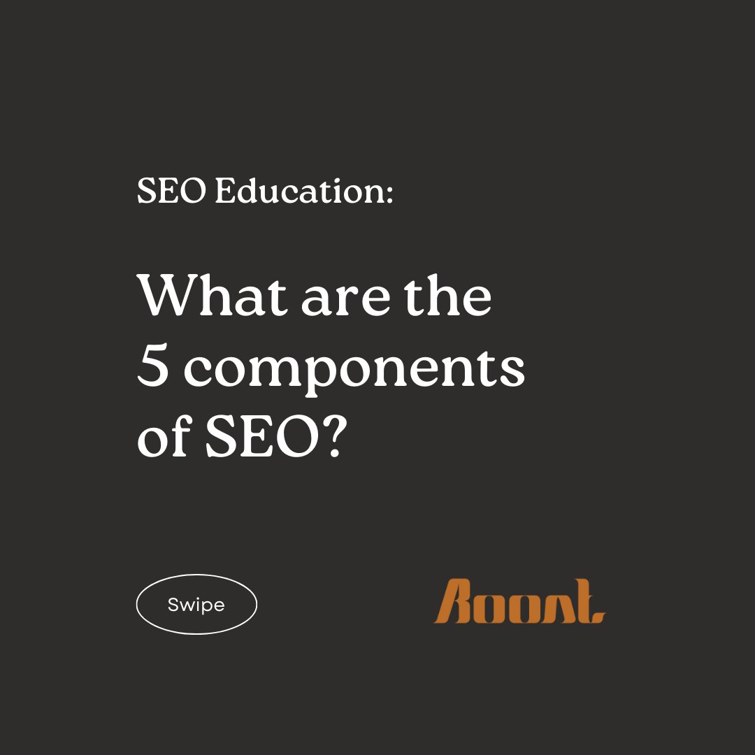 Understanding the components of SEO is essential for improving your website's ranking in search results and attracting more traffic to your site. 

#SEO #SearchEngineOptimization #KeywordResearch #OnPageOptimization #OffPageOptimization #TechnicalSEO #Analytics