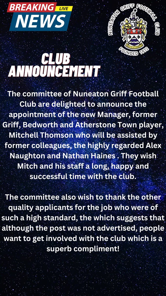 Nuneaton Griff FC (@nuneatongriff) on Twitter photo 