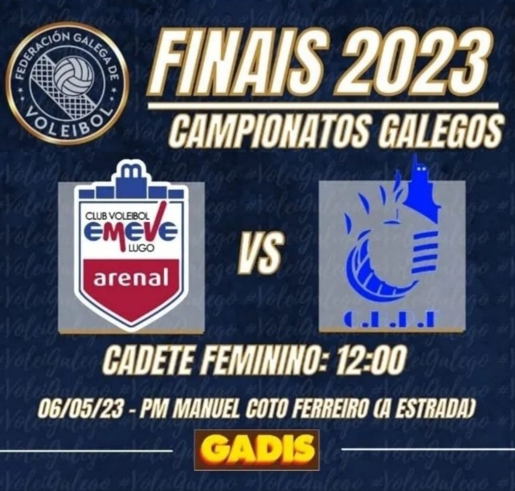 cvemevelugo's tweet image. ❤️🏐
Mañá volvemos A Estrada para loitar polo Campionato Galego en categoría Cadete Feminino.
Nova festa do #VoleiGalego nas #FinaisFGVB23 🤍💙
IMOS #LOITADORAS!!  💪💪💪
❤️💙🏐💪

#arenal #volei #lugo #galiciasaudable #abanca #fundaciondeportegalego #policanteira  #loitadoras
