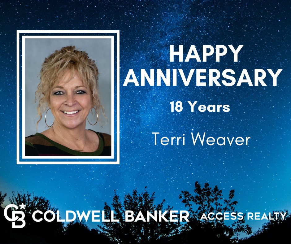 Happy anniversary to Terri Weaver! 
She has been with Coldwell Banker for 18 years! 

#coldwellbanker  #yourhometeam #middlegaagents #lakesinclair facebook.com/230341903634_6…