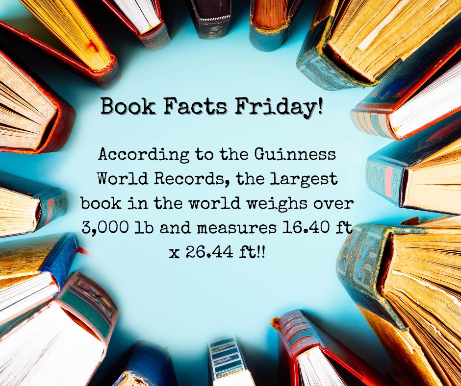 eastlothianlibs's tweet photo. It's time for another BFF...Book Facts Friday! π€©
Wow.... the book weighs the same as a whale!! ππ
#libraries #bookfactfriday #funbookfacts https://t.co/llw4BV9Ef7