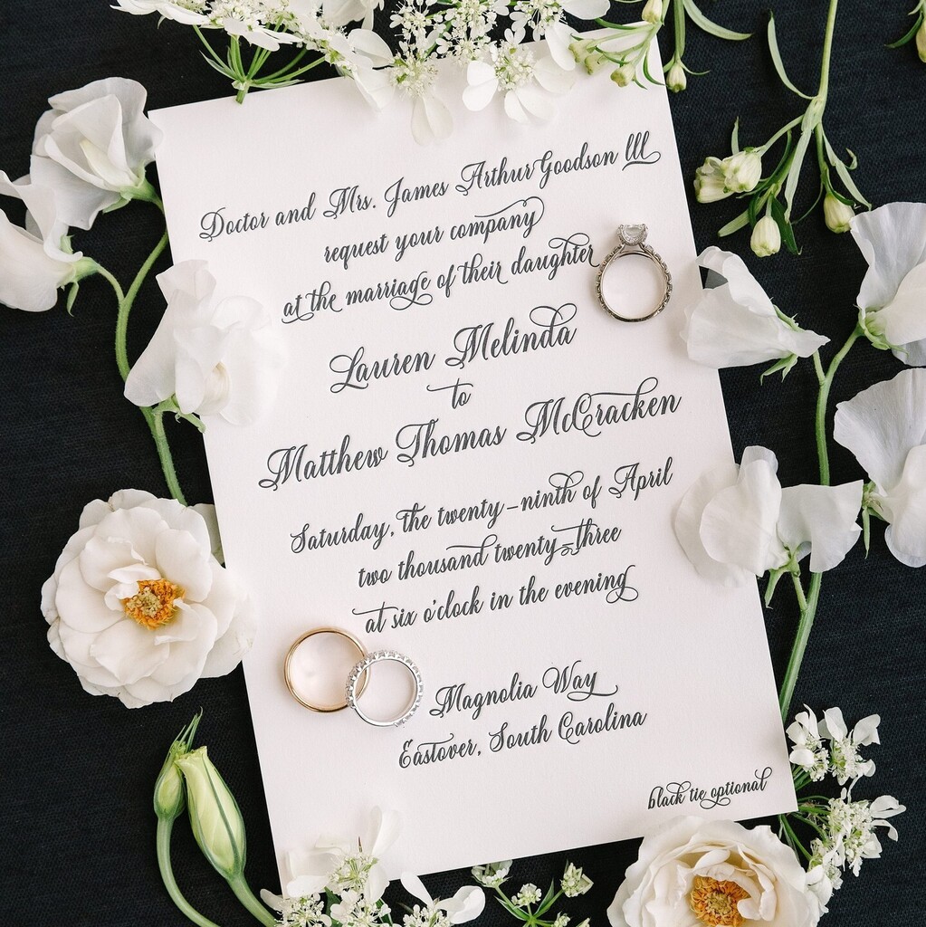 Classic letterpress invitation suites are honestly my favorite 😍 #danacubbageweddings #dcwcouples @lauren_melinda_ <a href="/meaganwarren/">Meagan warren</a> @virilovelydesigns @magnoliawayvenue instagr.am/p/Cr3FYviM-Cw/