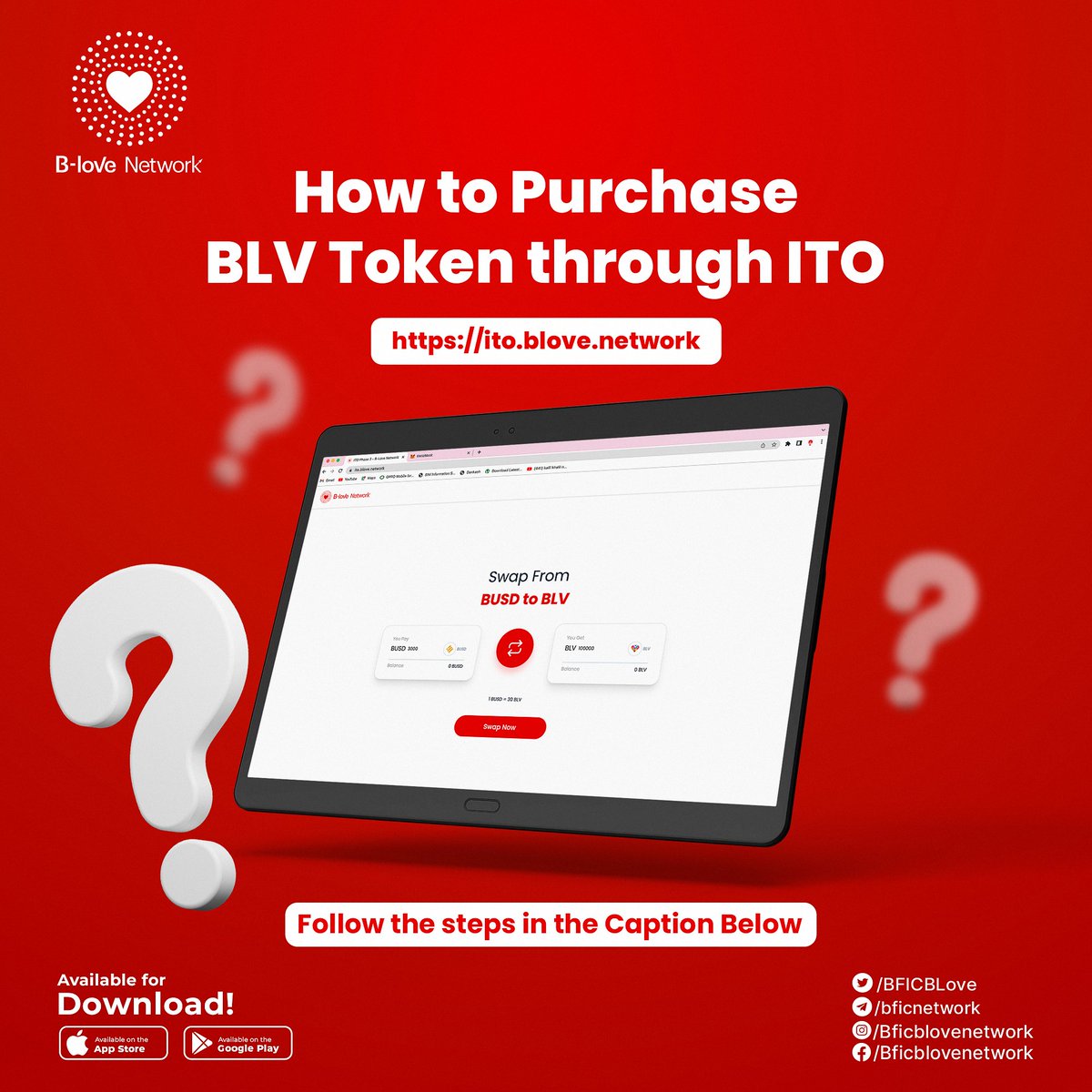 BLove_Coin's tweet photo. B-Love Token ITO Now Live on https://t.co/GHSXdacm2H ❤️
Follow the steps below to purchase #BLVTokens
go to https://t.co/Gl3n6wD7ep
Make sure to have enough #BUSD in your #MetaMask wallet for transaction fees.
Hurry up! The ITO will only last 24 hours!
https://t.co/uUu1TP3E0B https://t.co/RtdFrFVjTI