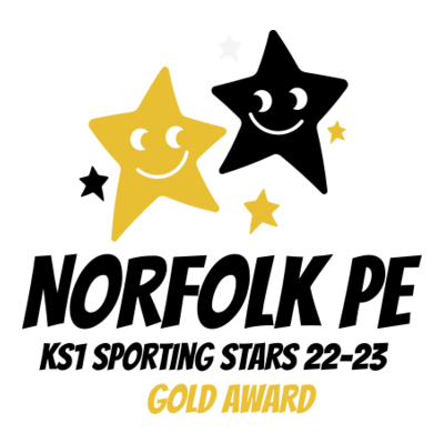 Thanks to the amazing hard work of the Litcham Primary Phase PE Team we have been awarded a Gold for KS1 Sporting Stars PE