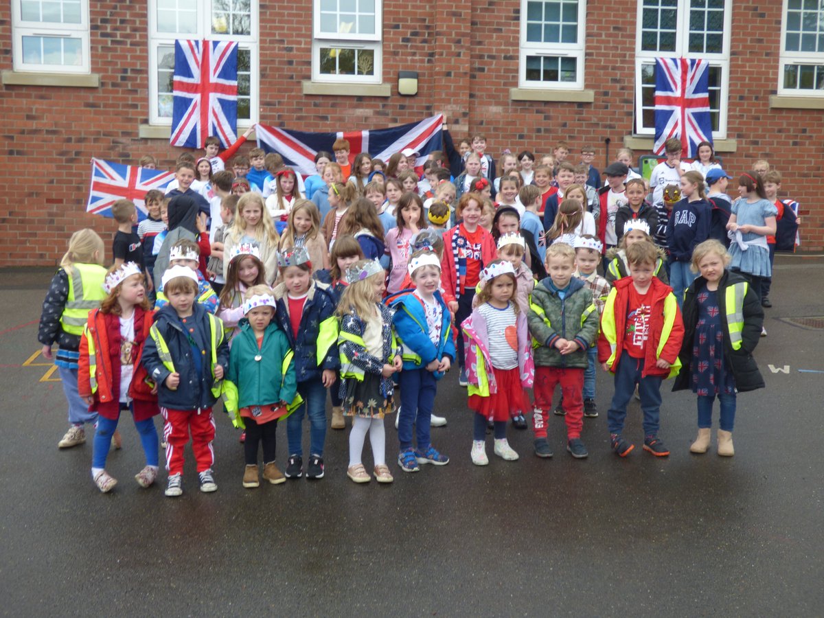 A moment in time. Newbald Primary School before the King's Coronation 2023.