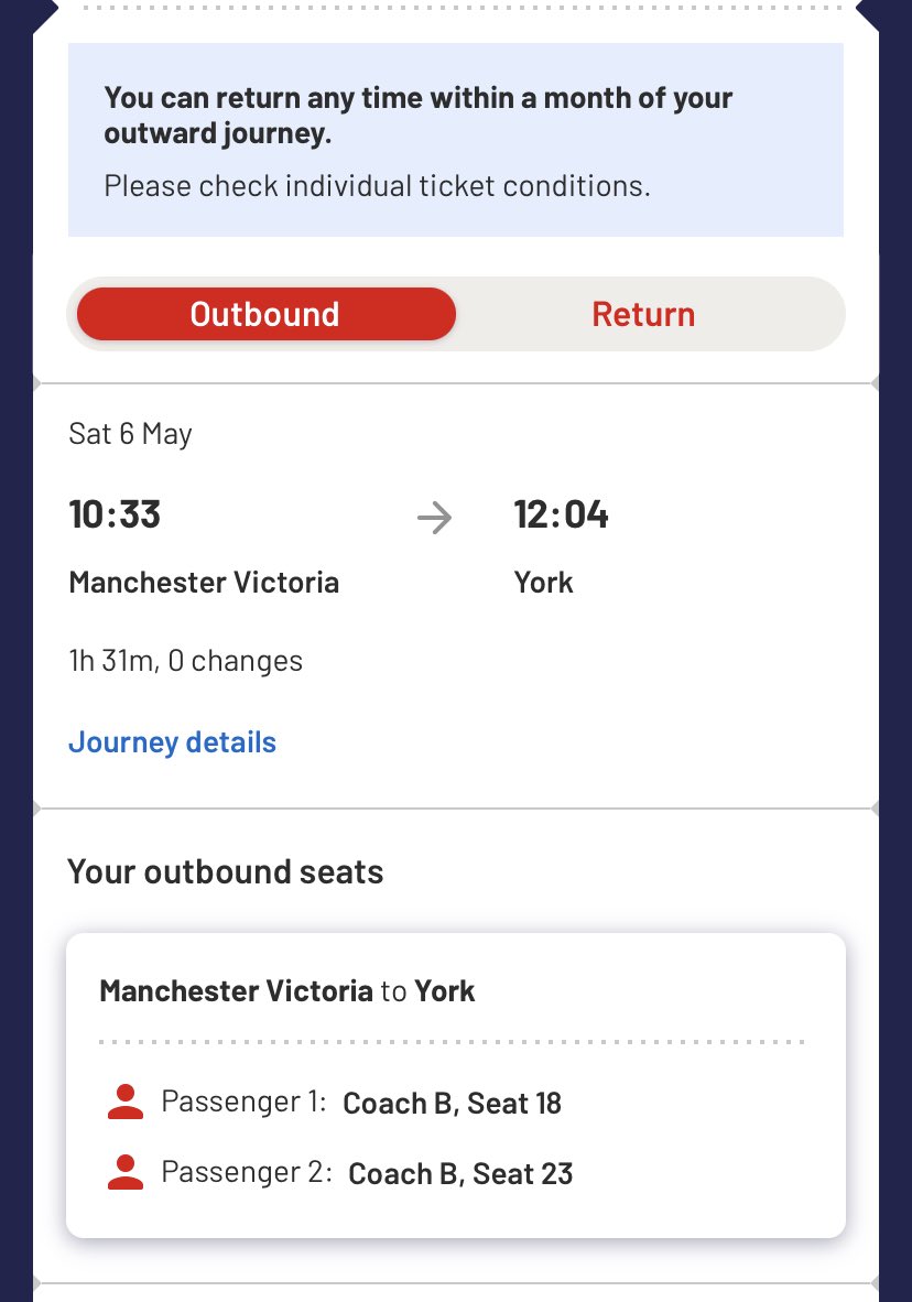 ⁦<a href="/VirginTrainsTix/">Virgin Trains Ticketing</a>⁩ why when I book two tickets together (with a two together railcard) does your reservation always split us up?