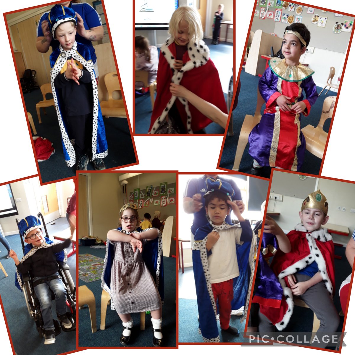 YsgolPenCoch's tweet photo. #RedClass have enjoyed king &amp; queen dressing up play as part of our coronation celebrations 😊 https://t.co/sBcNDqLCNw